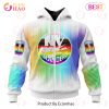NHL New York Islanders Custom Name Number LGBT Pride Month Zip Up Hoodie