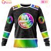 NHL New York Islanders Custom Name Number LGBT Pride Hockey Is For Everyone Sweatshirt