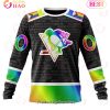 NHL Pittsburgh Penguins Custom Name Number LGBT Pride Hockey Is For Everyone Sweatshirt