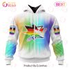 NHL San Jose Sharks Custom Name Number LGBT Pride Month Zip Up Hoodie