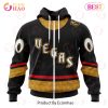 NHL Vegas Golden Knights Custom Name Number 2022 Reverse Retro Jersey Zip Up Hoodie