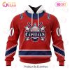 NHL Washington Capitals Custom Name Number Special Reverse Retro Redesign Jersey Pullover Hoodie