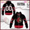 NHL Ottawa Senators Custom Name Number 2022 Home Jersey Zip Up Hoodie