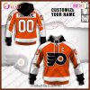 NHL Philadelphia Flyers Custom Name Number 2022 Home Jersey Pullover Hoodie