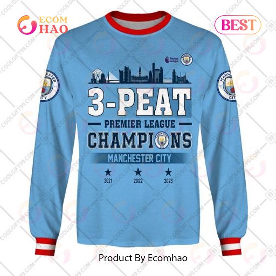 Manchester City 3-Peat Champions Jersey Sweatshirt