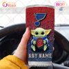 NHL St. Louis Blues Custom Name Baby Yoda Tumbler