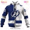 NHL Tampa Bay Lightning Custom Name Number 2023 Mix Jersey Zip Up Hoodie