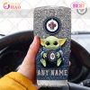 NHL Winnipeg Jets Custom Name Baby Yoda Tumbler