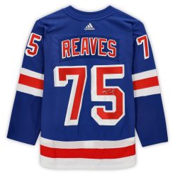New York Rangers Ryan Reaves Blue Adidas NHL Authentic Jersey - Image 2