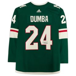 Alternative view of Minnesota Wild Matt Dumba Green Adidas NHL Authentic Jersey