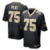 New Orleans Saints Andrus Peat Nike Black NFL Game Jersey