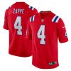 New England Patriots Bailey Zappe Nike Red Alternate NFL Game Jersey