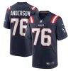 New England Patriots Calvin Anderson Nike Navy NFL Game Jersey