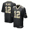 New Orleans Saints Chris Olave Nike Black NFL Game Jersey