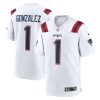 New England Patriots Christian Gonzalez Nike White NFL Game Jersey