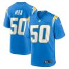 Los Angeles Chargers David Moa Nike Powder Blue NFL Game Jersey