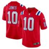 New England Patriots Mac Jones Nike Red Alternate NFL Game Jersey