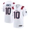 New England Patriots Mac Jones Nike White NFL Game Jersey