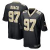 New Orleans Saints Malcolm Roach Nike Black NFL Game Jersey