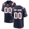 New England Patriots Nike Navy Custom NFL Game Jersey