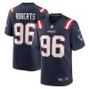 New England Patriots Sam Roberts Nike Navy NFL Game Jersey