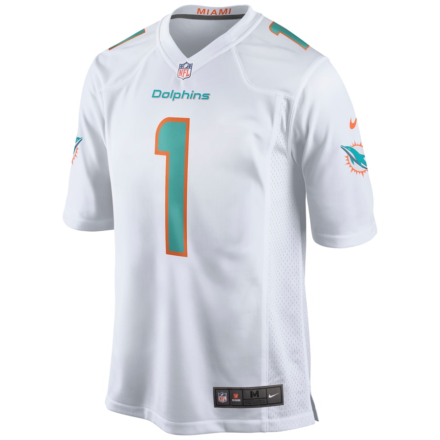Miami Dolphins Tua Tagovailoa Nike White NFL Game Jersey Miami Dolphins Tua Tagovailoa Nike White NFL Game Jersey
