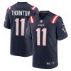 New England Patriots Tyquan Thornton Nike Navy NFL Game Jersey