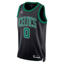 Alternative view of Boston Celtics Jayson Tatum Statement Edition Black NBA Jersey