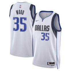 Dallas Mavericks Christian Wood Nike Association Edition White NBA Jersey