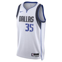 Alternative view of Dallas Mavericks Christian Wood Nike Association Edition White NBA Jersey