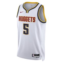 Alternative view of Denver Nuggets Kentavious Caldwell Nike Association Edition White NBA Jersey