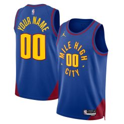 Denver Nuggets Statement Blue Custom NBA Jersey