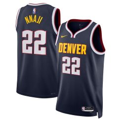 Denver Nuggets Zeke Nnaji Nike Icon Edition Navy NBA Jersey