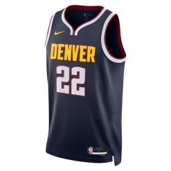 Alternative view of Denver Nuggets Zeke Nnaji Nike Icon Edition Navy NBA Jersey