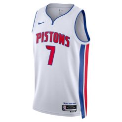 Alternative view of Detroit Pistons Killian Hayes Nike Association Edition White NBA Jersey