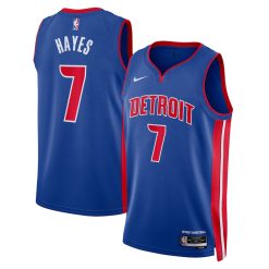 Detroit Pistons Killian Hayes Nike Icon Edition Blue NBA Jersey