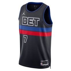 Alternative view of Detroit Pistons Killian Hayes Statement Edition Black NBA Jersey