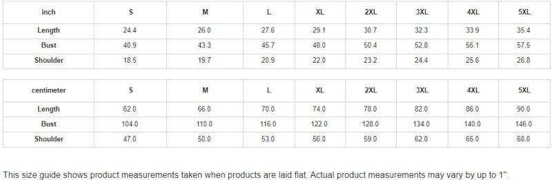 Fleece Oodie Size Chart Kid