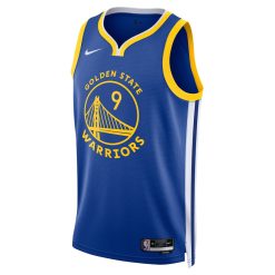 Alternative view of Golden State Warriors Andre Iguodala Nike Icon Edition Blue NBA Jersey