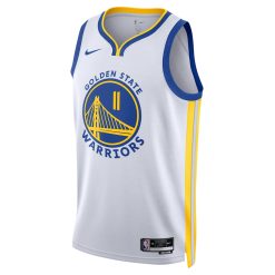 Alternative view of Golden State Warriors Klay Thompson Nike Association Edition White NBA Jersey