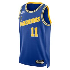 Alternative view of Golden State Warriors Klay Thompson Nike Classic Edition Blue NBA Jersey