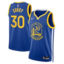 Golden State Warriors Stephen Curry Nike Icon Edition Blue NBA Jersey