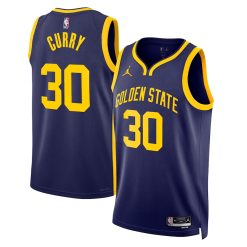 Golden State Warriors Stephen Curry Statement Edition Navy NBA Jersey