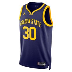 Alternative view of Golden State Warriors Stephen Curry Statement Edition Navy NBA Jersey