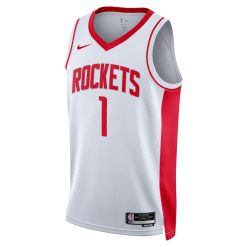 Alternative view of Houston Rockets Jabari Smith Jr. Nike Association Edition White NBA Jersey