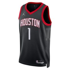 Alternative view of Houston Rockets Jabari Smith Jr. Statement Edition Black NBA Jersey
