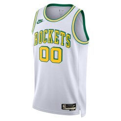 Alternative view of Houston Rockets Nike Classic Edition White/Clover Custom NBA Jersey