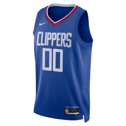 Alternative view of Los Angeles Clippers Nike Icon Blue Custom NBA Jersey