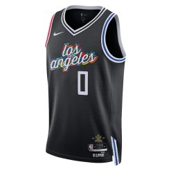 Alternative view of Los Angeles Clippers Russell Westbrook Nike City Edition Black NBA Jersey