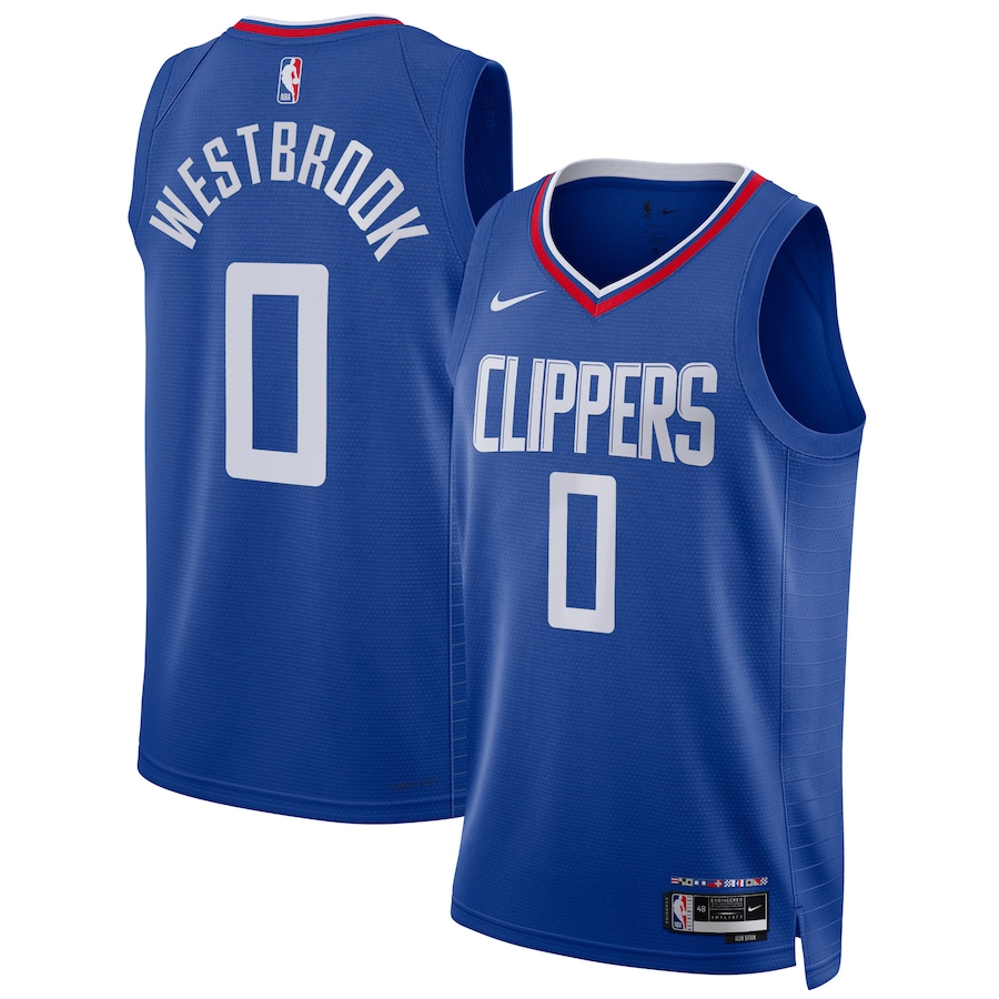 Los Angeles Clippers Russell Westbrook Nike Icon Edition Blue NBA Jersey